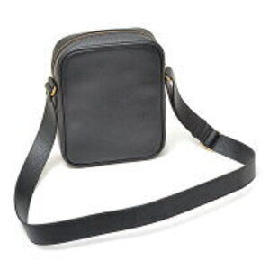 Gucci Black Leather Logo Messenger Bag